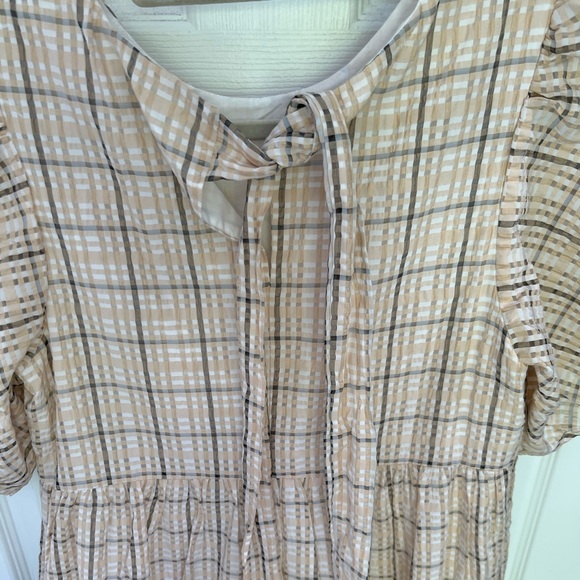 NWT English Factory Plaid Midi Dress - Picture 14 of 16